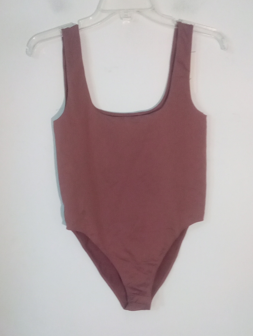 * A New Day Brown Bodysuit Small NWT Snap Crotch Close